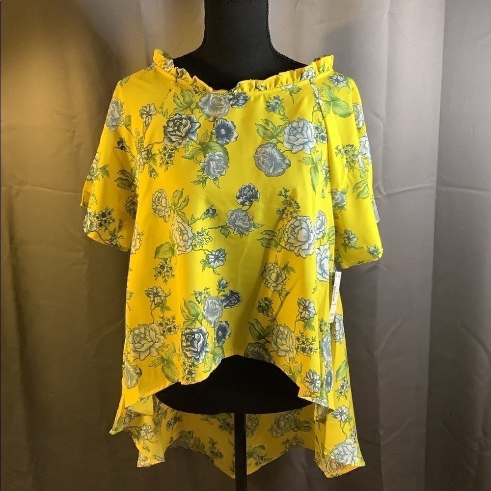 True Destiny...Floral High-Low Blouse 